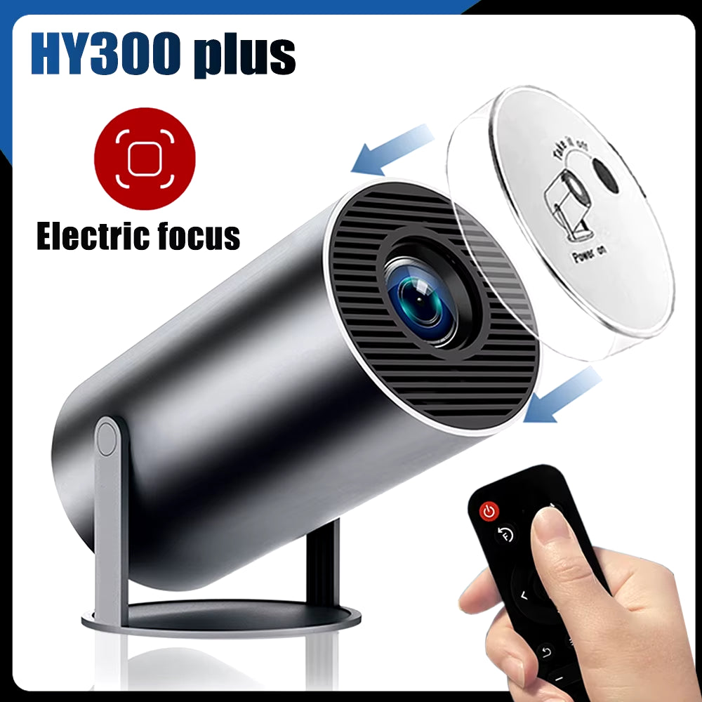 HY300 plus Projector Android 4K 1280*720P Video Cinema Outdoor Portable Outdoor Home Hd Led Projetor Hy300 Pro Upgraded